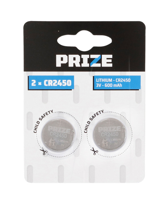 Batteri CR2450 litium 2-pk. - PRIZE®